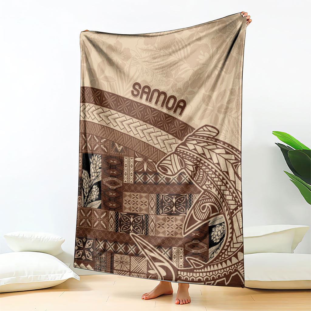 Samoa Mamanu Siapo Mocha Blanket Tatau Malie LT7 - Polynesian Pride