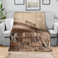 Samoa Mamanu Siapo Mocha Blanket Tatau Malie LT7 - Polynesian Pride