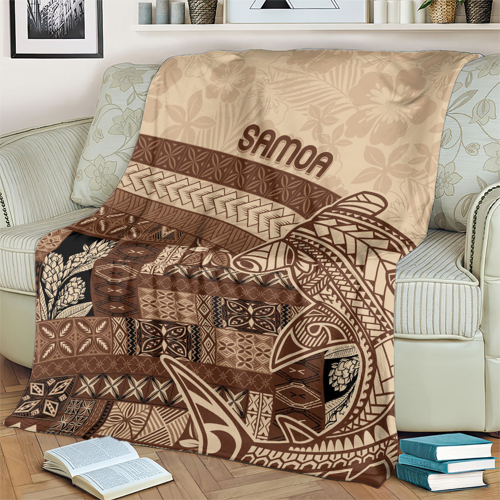 Samoa Mamanu Siapo Mocha Blanket Tatau Malie LT7 - Polynesian Pride