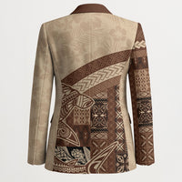 Samoa Mamanu Siapo Mocha Blazer Tatau Malie LT7 - Polynesian Pride