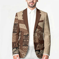 Samoa Mamanu Siapo Mocha Blazer Tatau Malie LT7 - Polynesian Pride