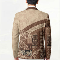 Samoa Mamanu Siapo Mocha Blazer Tatau Malie LT7 - Polynesian Pride