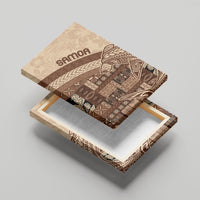 Samoa Mamanu Siapo Mocha Canvas Wall Art Tatau Malie LT7 - Polynesian Pride