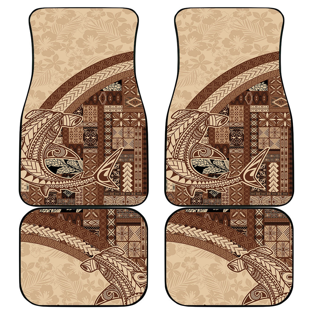 Samoa Mamanu Siapo Mocha Car Mats Tatau Malie LT7 - Polynesian Pride
