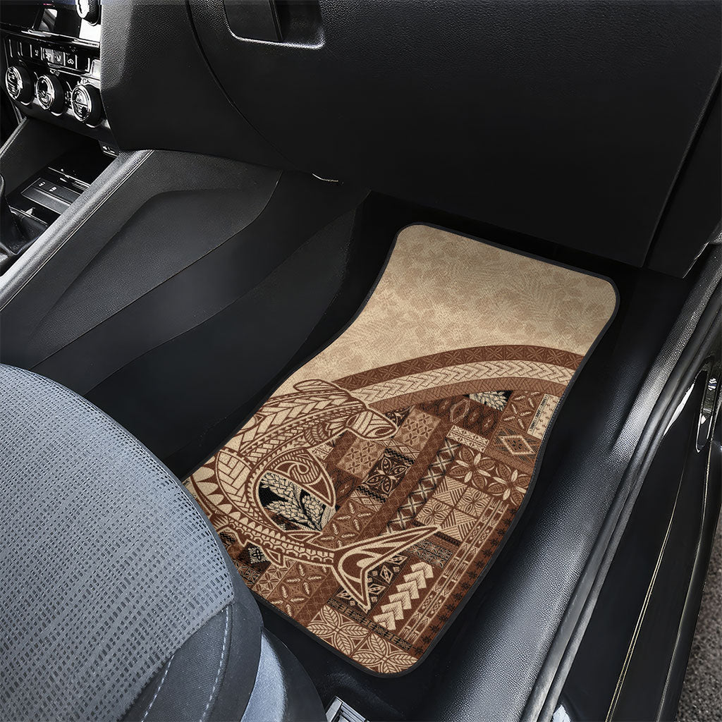 Samoa Mamanu Siapo Mocha Car Mats Tatau Malie LT7 - Polynesian Pride