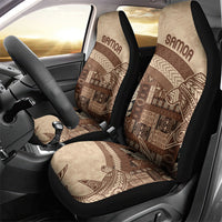 Samoa Mamanu Siapo Mocha Car Seat Cover Tatau Malie LT7 - Polynesian Pride