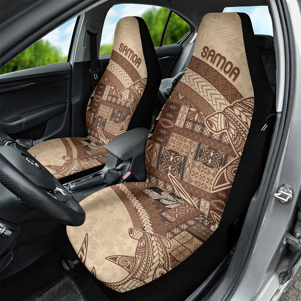 Samoa Mamanu Siapo Mocha Car Seat Cover Tatau Malie LT7 - Polynesian Pride