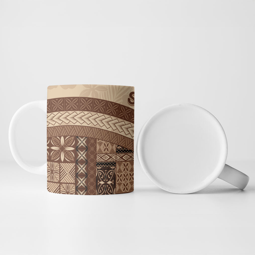 Samoa Mamanu Siapo Mocha Ceramic Mug Tatau Malie LT7 - Polynesian Pride