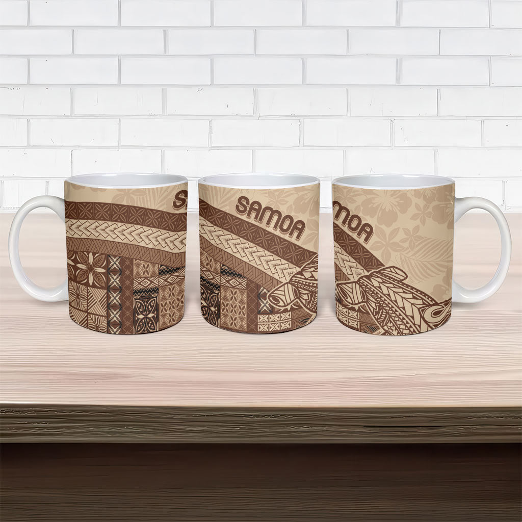Samoa Mamanu Siapo Mocha Ceramic Mug Tatau Malie LT7 - Polynesian Pride