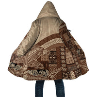 Samoa Mamanu Siapo Mocha Cloak Tatau Malie LT7 Unisex Beige - Polynesian Pride