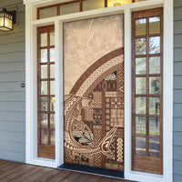 Samoa Mamanu Siapo Mocha Door Cover Tatau Malie LT7 - Polynesian Pride