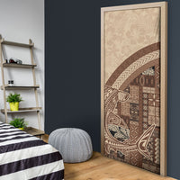 Samoa Mamanu Siapo Mocha Door Cover Tatau Malie LT7 - Polynesian Pride
