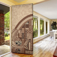 Samoa Mamanu Siapo Mocha Door Cover Tatau Malie LT7 - Polynesian Pride