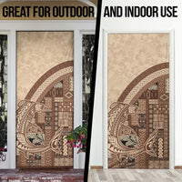 Samoa Mamanu Siapo Mocha Door Cover Tatau Malie LT7 - Polynesian Pride