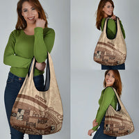 Samoa Mamanu Siapo Mocha Grocery Bag Tatau Malie LT7 - Polynesian Pride