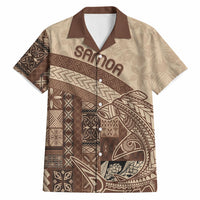 Samoa Mamanu Siapo Mocha Hawaiian Shirt Tatau Malie LT7 Beige - Polynesian Pride