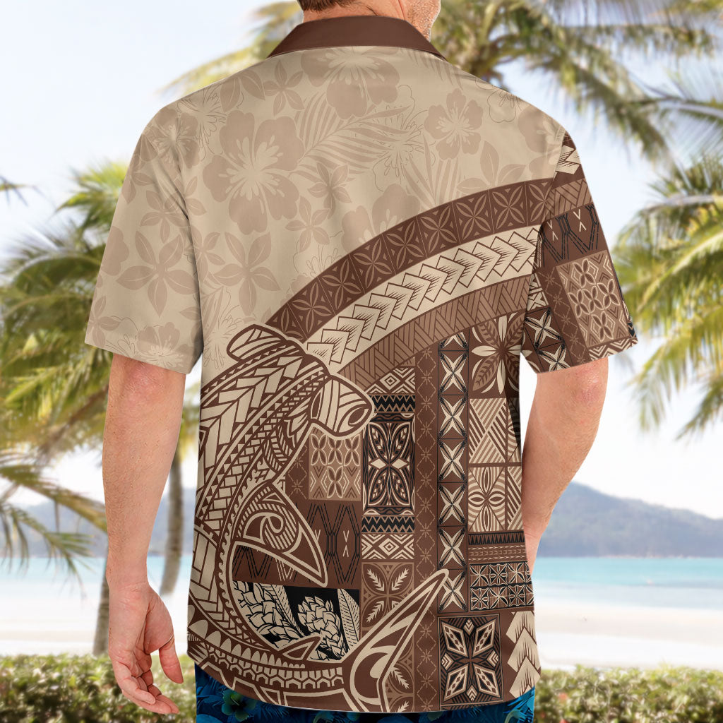 Samoa Mamanu Siapo Mocha Hawaiian Shirt Tatau Malie LT7 - Polynesian Pride