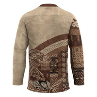 Samoa Mamanu Siapo Mocha Hockey Jersey Tatau Malie LT7 - Polynesian Pride