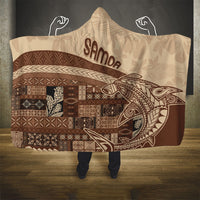 Samoa Mamanu Siapo Mocha Hooded Blanket Tatau Malie LT7 - Polynesian Pride