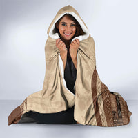 Samoa Mamanu Siapo Mocha Hooded Blanket Tatau Malie LT7 - Polynesian Pride