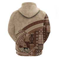Samoa Mamanu Siapo Mocha Hoodie Tatau Malie LT7 - Polynesian Pride