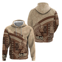 Samoa Mamanu Siapo Mocha Hoodie Tatau Malie LT7 - Polynesian Pride