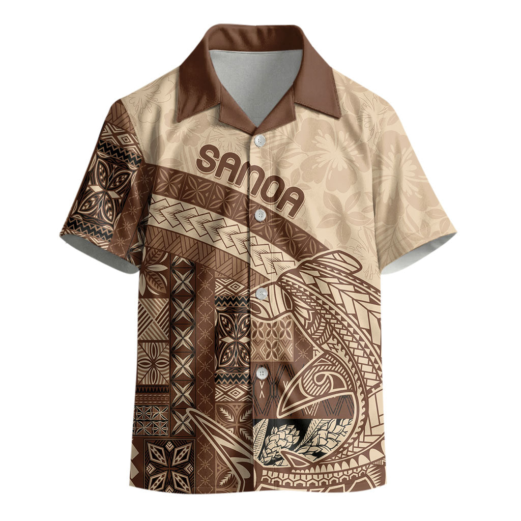 Samoa Mamanu Siapo Mocha Kid Hawaiian Shirt Tatau Malie LT7 - Polynesian Pride
