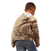 Samoa Mamanu Siapo Mocha Kid Hoodie Tatau Malie LT7 - Polynesian Pride