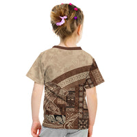Samoa Mamanu Siapo Mocha Kid T Shirt Tatau Malie LT7 - Polynesian Pride
