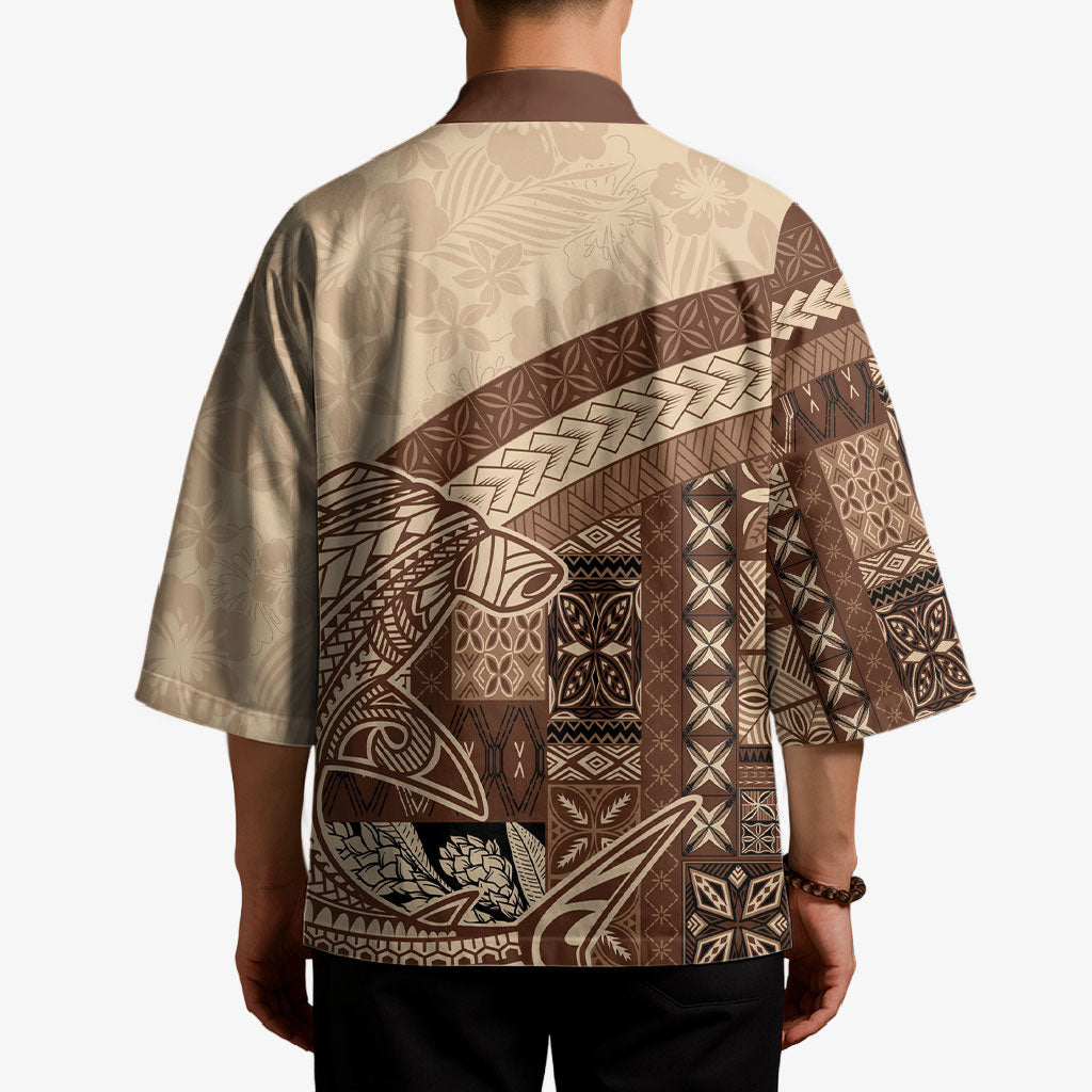 Samoa Mamanu Siapo Mocha Kimono Tatau Malie LT7 - Polynesian Pride