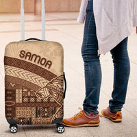Samoa Mamanu Siapo Mocha Luggage Cover Tatau Malie LT7 Beige - Polynesian Pride