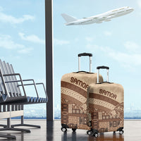 Samoa Mamanu Siapo Mocha Luggage Cover Tatau Malie LT7 - Polynesian Pride