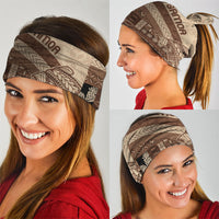 Samoa Mamanu Siapo Mocha Neck Gaiter Tatau Malie LT7 - Polynesian Pride