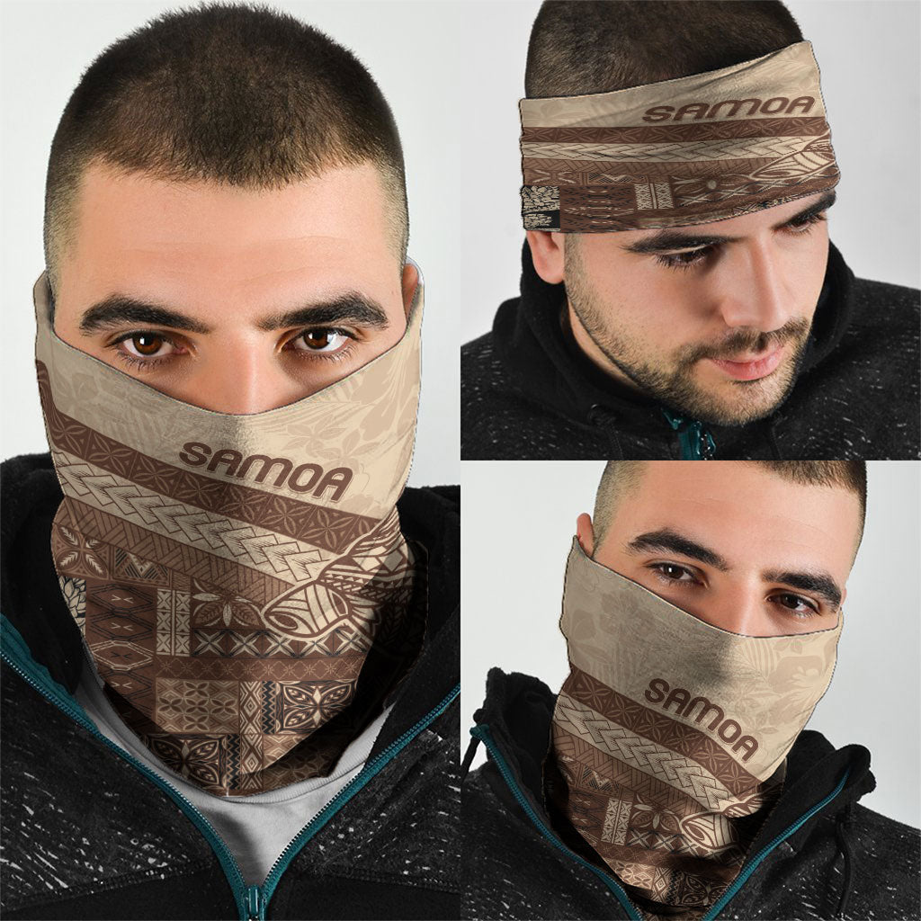 Samoa Mamanu Siapo Mocha Neck Gaiter Tatau Malie LT7 - Polynesian Pride