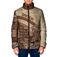 Samoa Mamanu Siapo Mocha Padded Jacket Tatau Malie LT7 Men Beige - Polynesian Pride