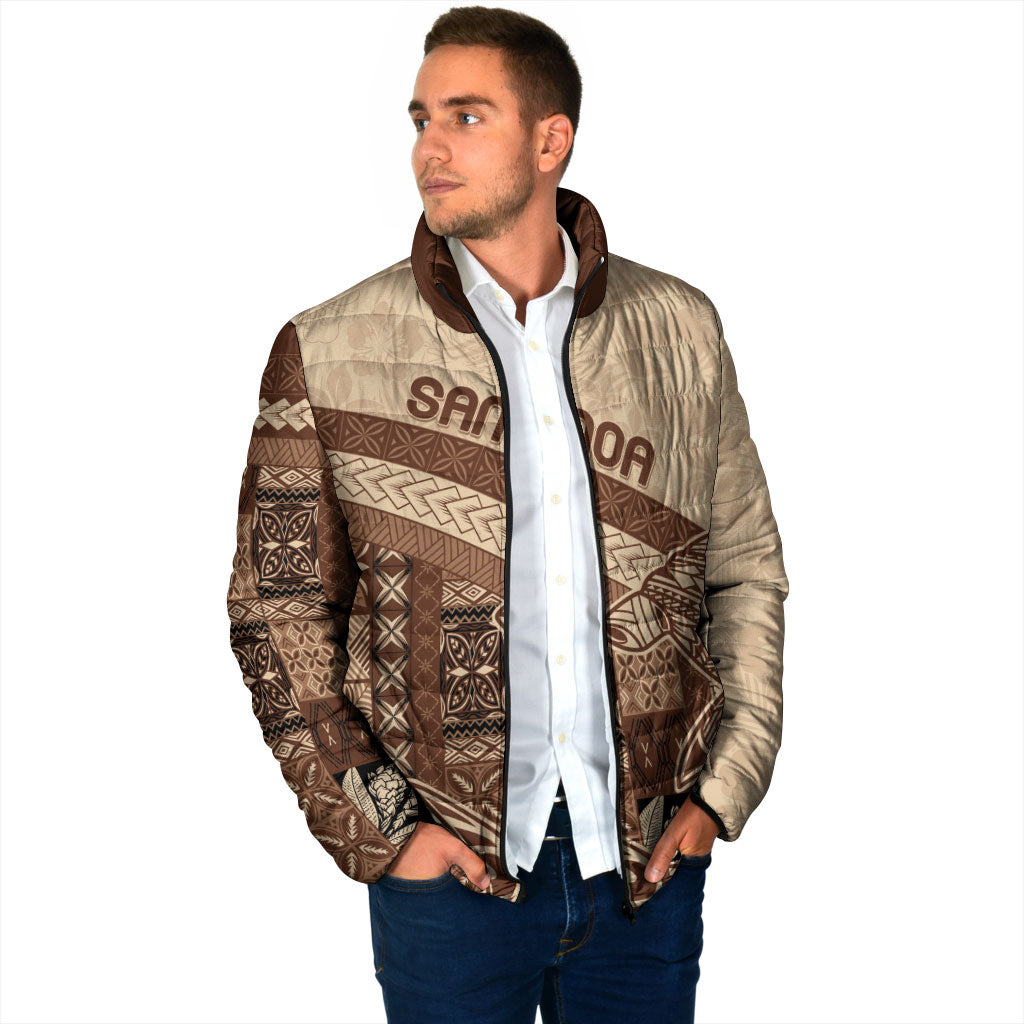 Samoa Mamanu Siapo Mocha Padded Jacket Tatau Malie LT7 - Polynesian Pride