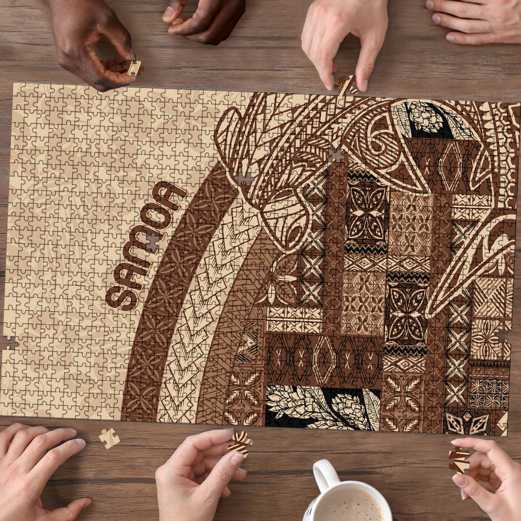 Samoa Mamanu Siapo Mocha Puzzle Tatau Malie LT7 - Polynesian Pride