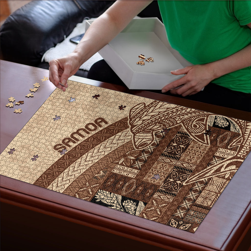 Samoa Mamanu Siapo Mocha Puzzle Tatau Malie LT7 - Polynesian Pride