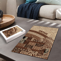 Samoa Mamanu Siapo Mocha Puzzle Tatau Malie LT7 - Polynesian Pride