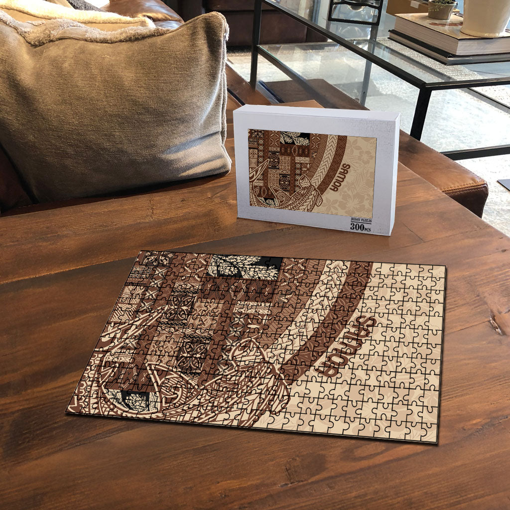 Samoa Mamanu Siapo Mocha Puzzle Tatau Malie LT7 - Polynesian Pride