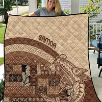 Samoa Mamanu Siapo Mocha Quilt Tatau Malie LT7 Beige - Polynesian Pride