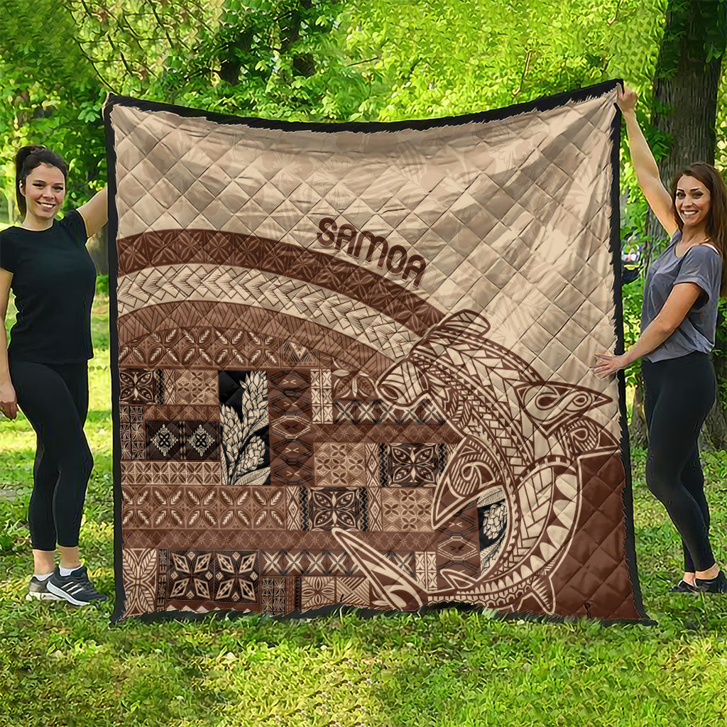 Samoa Mamanu Siapo Mocha Quilt Tatau Malie LT7 - Polynesian Pride