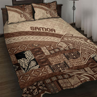 Samoa Mamanu Siapo Mocha Quilt Bed Set Tatau Malie LT7 Beige - Polynesian Pride