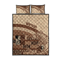 Samoa Mamanu Siapo Mocha Quilt Bed Set Tatau Malie LT7 - Polynesian Pride