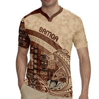 Samoa Mamanu Siapo Mocha Rugby Jersey Tatau Malie LT7 - Polynesian Pride