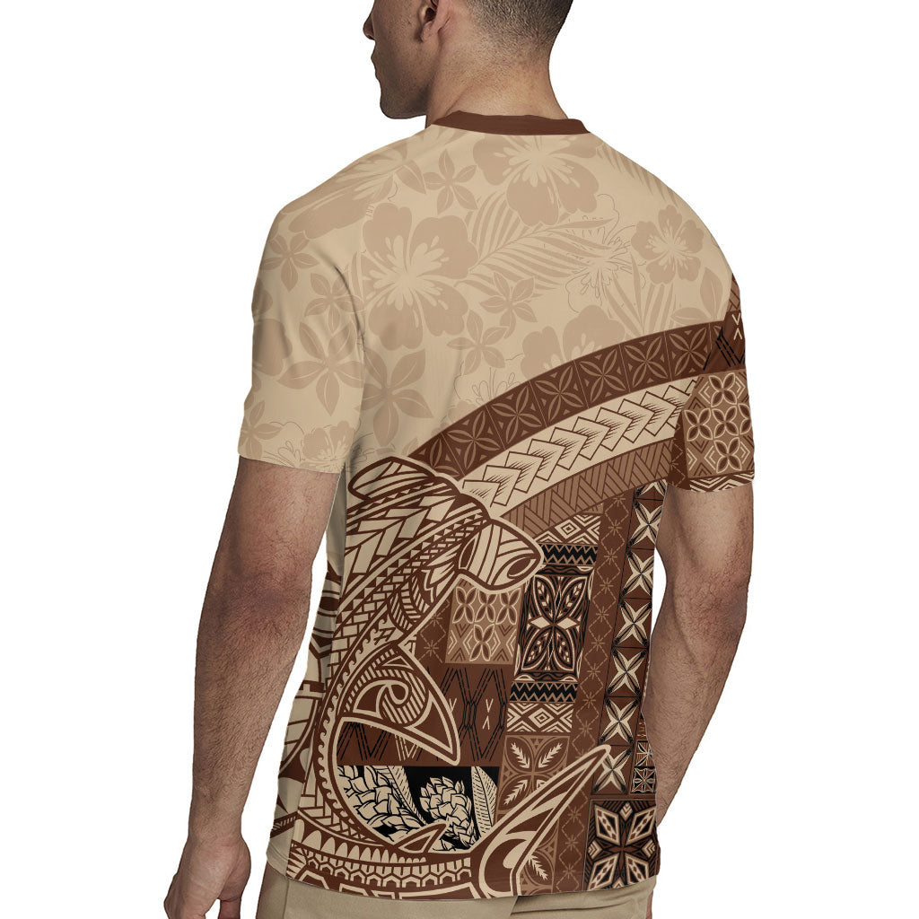 Samoa Mamanu Siapo Mocha Rugby Jersey Tatau Malie LT7 - Polynesian Pride