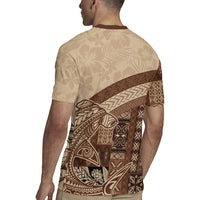 Samoa Mamanu Siapo Mocha Rugby Jersey Tatau Malie LT7 - Polynesian Pride