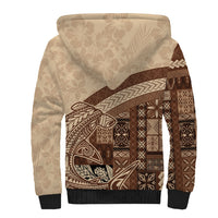 Samoa Mamanu Siapo Mocha Sherpa Hoodie Tatau Malie LT7 - Polynesian Pride