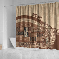 Samoa Mamanu Siapo Mocha Shower Curtain Tatau Malie LT7 - Polynesian Pride