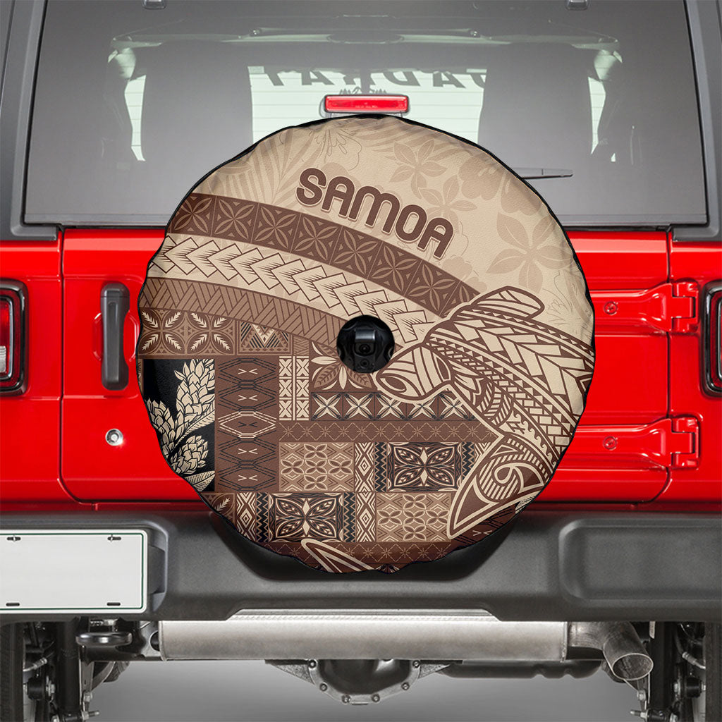 Samoa Mamanu Siapo Mocha Spare Tire Cover Tatau Malie LT7 - Polynesian Pride